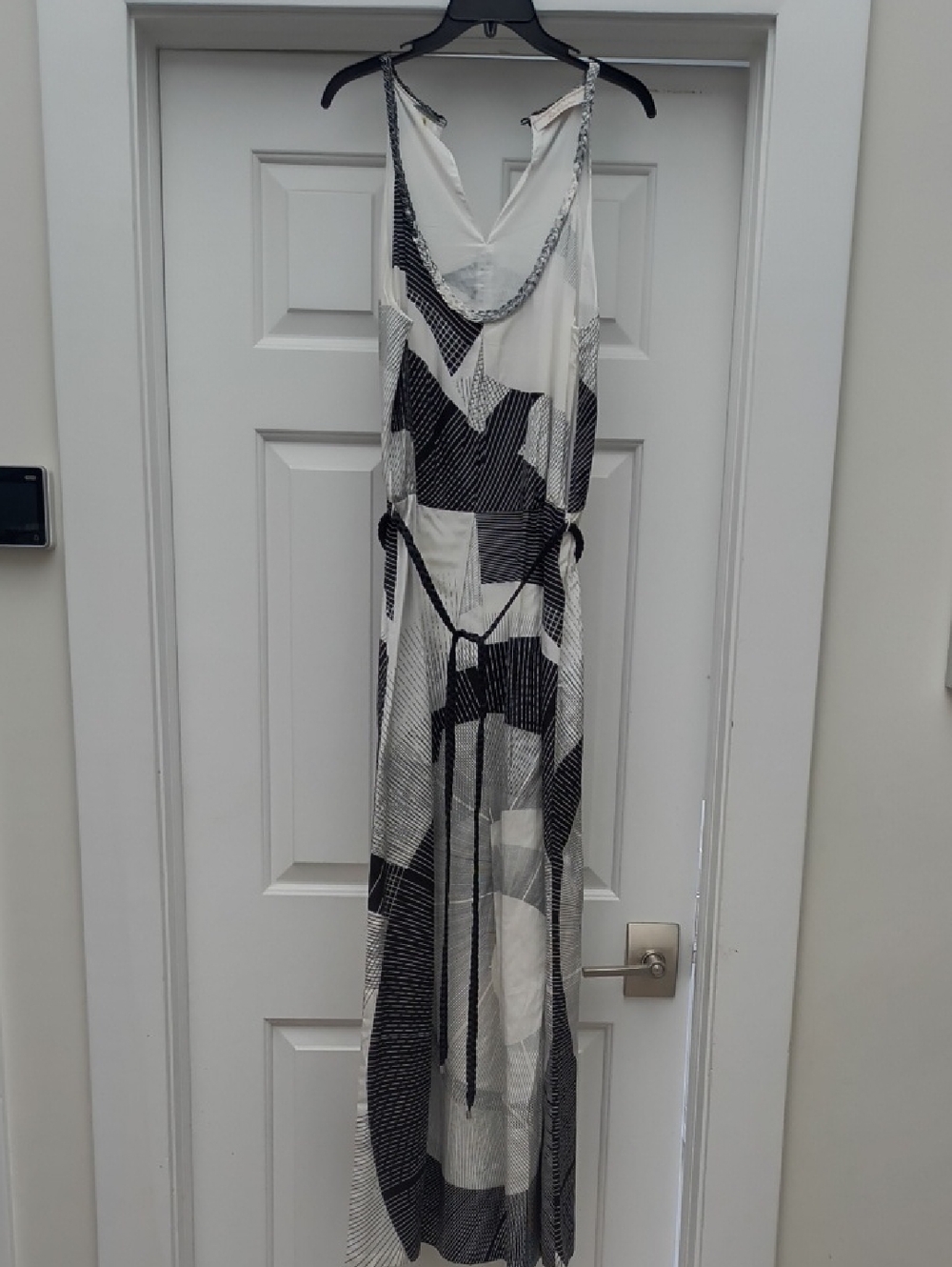 Robert Graham Black & White Geometric Maxi Dress